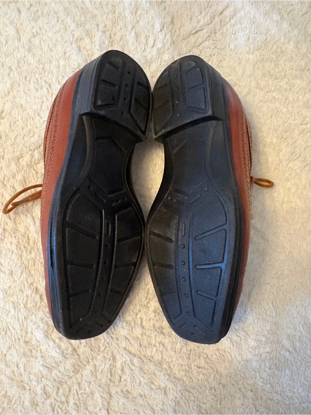 Boys Y3 Brown Leather Wingtip Dress Shoes